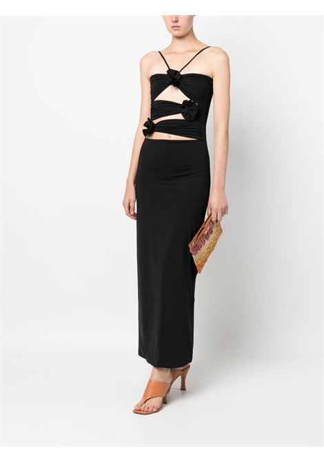 Black cut-out midi dress - MAYGEL CORONEL women MAYGEL CORONEL | VT027BLK